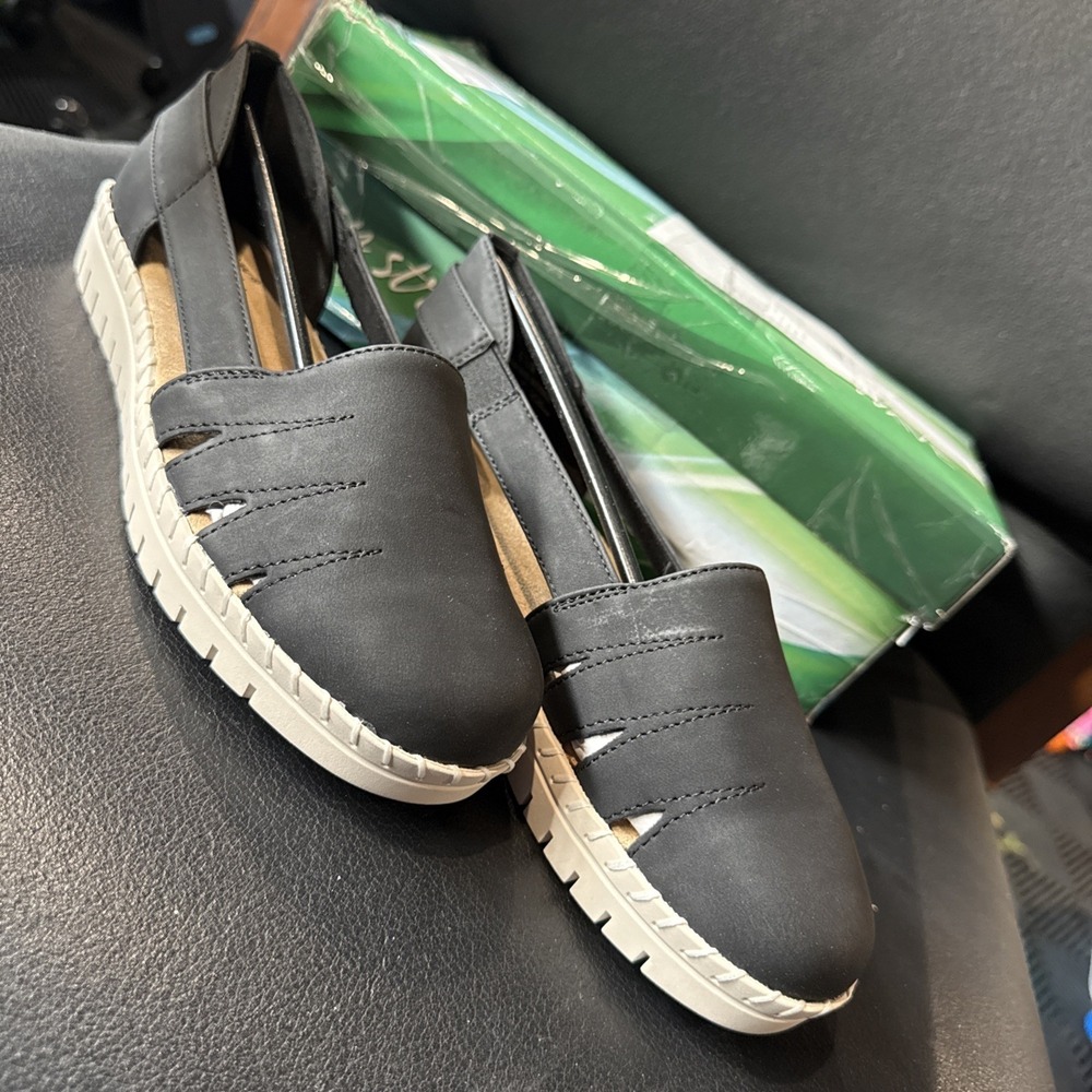 Easy Street From‎ Macy's 7w Black Summer Sandals NEW